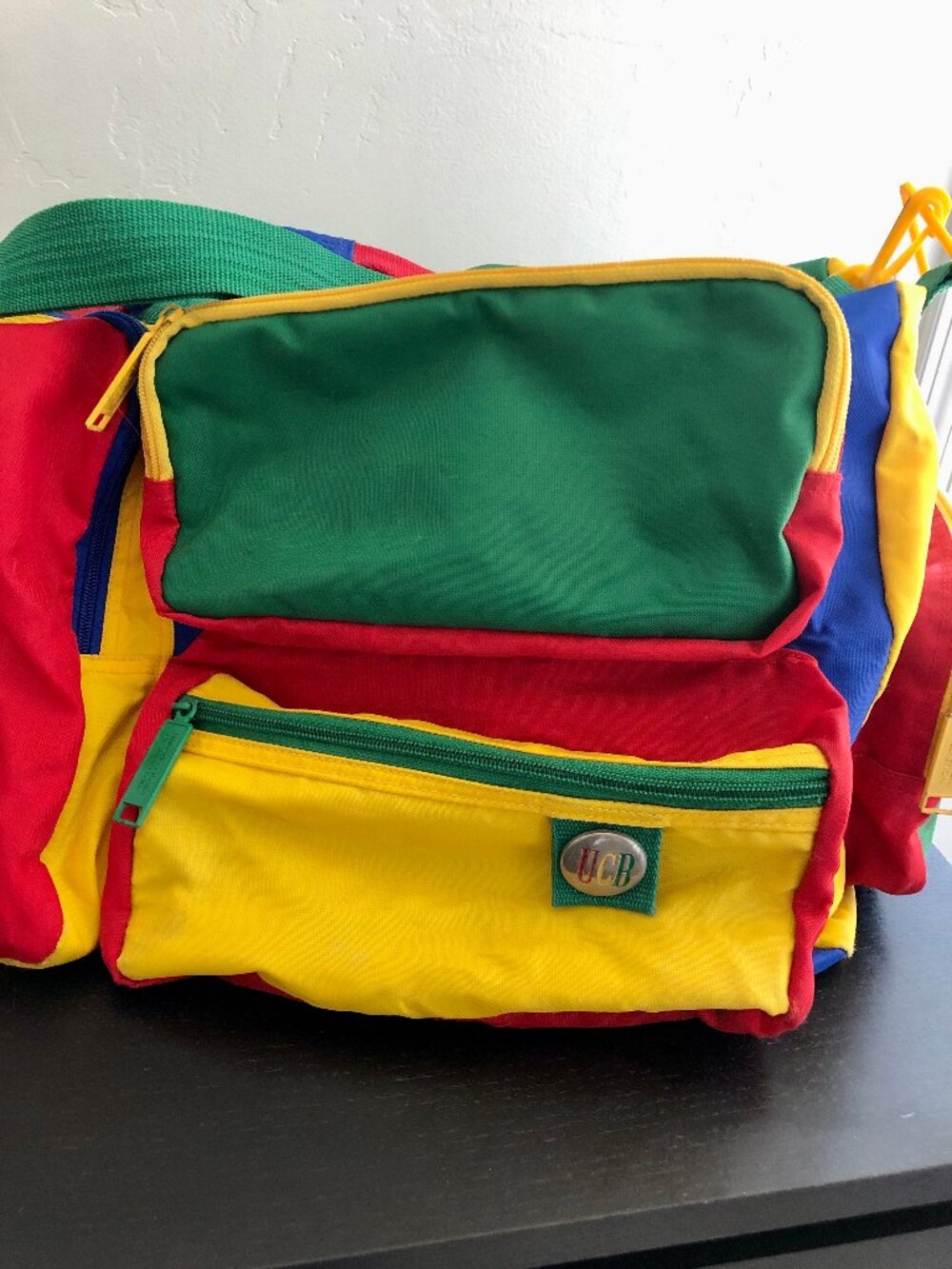 90s Vintage United Colors of Benetton Duffel Bag, Carry on Travel Bag - Picture 4 of 16
